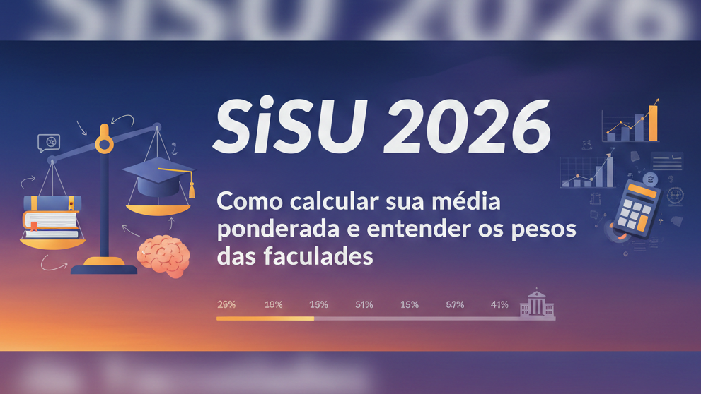 SiSU 2026: Como calcular sua média ponderada e entender os pesos das faculdades